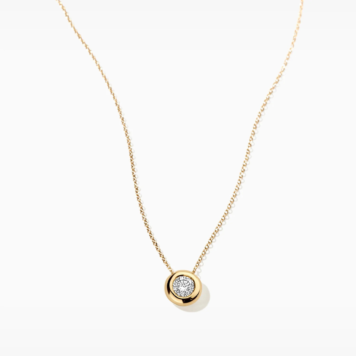 Blush Lab Diamonds LG3006Y gouden ketting met ronde lab grown diamant 0.15 crt - Lengte 42 cm