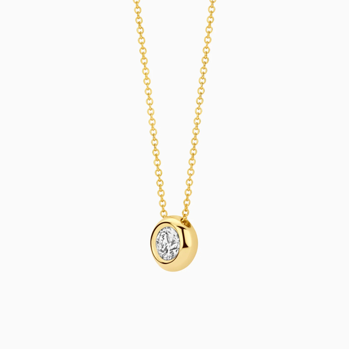 Blush Lab Diamonds LG3007Y gouden ketting met lab grown diamant 0.25 crt - Lengte 42 cm