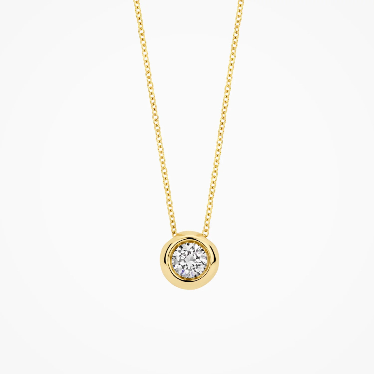 Blush Lab Diamonds LG3007Y gouden ketting met lab grown diamant 0.25 crt - Lengte 42 cm