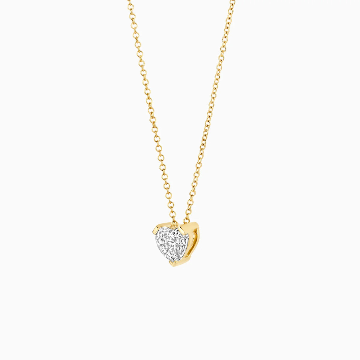 Blush Lab Diamonds LG3011Y gouden ketting met lab grown diamant hart 0.50 crt 5.3 mm x 5.7 mm - Lengte 42 cm