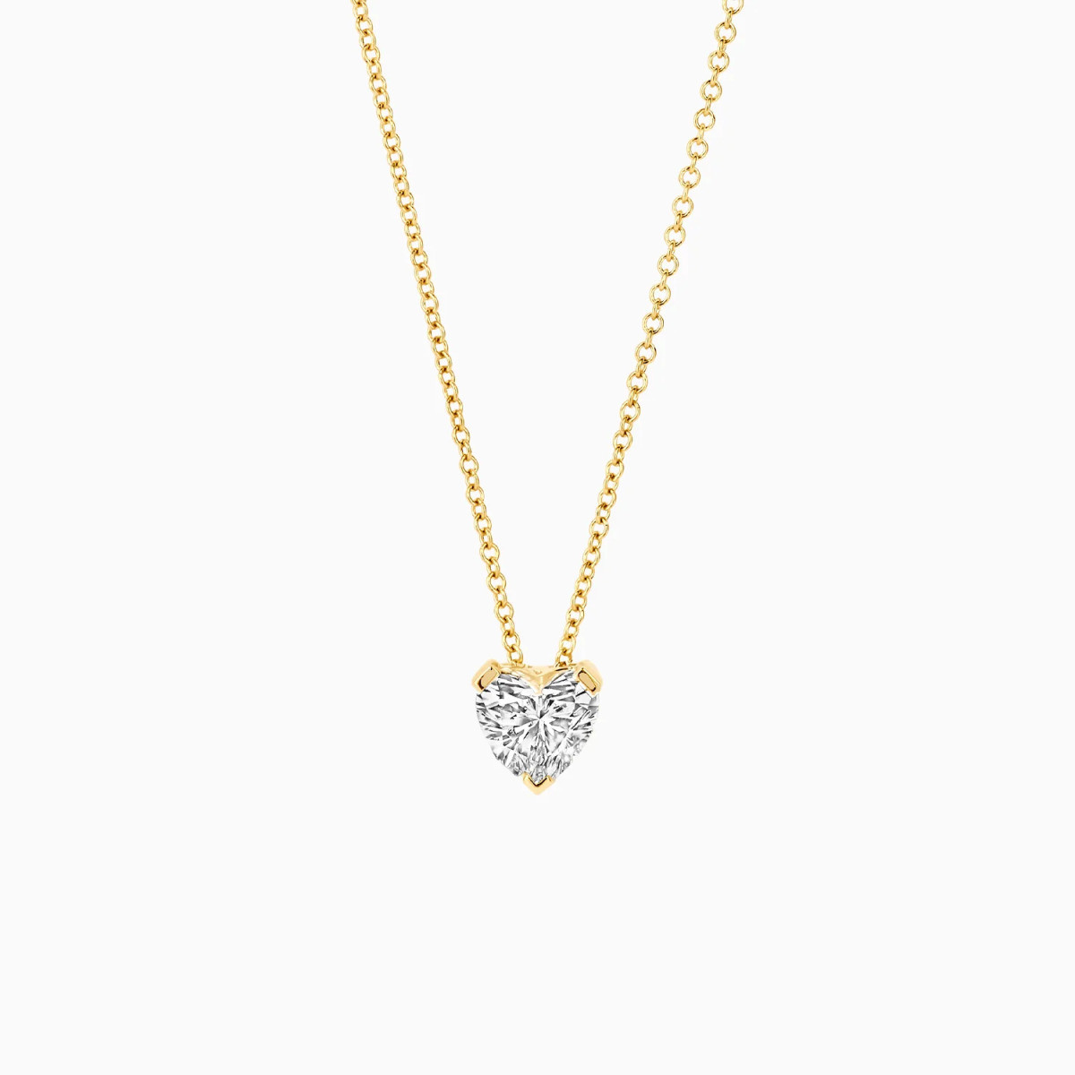 Blush Lab Diamonds LG3011Y gouden ketting met lab grown diamant hart 0.50 crt 5.3 mm x 5.7 mm - Lengte 42 cm