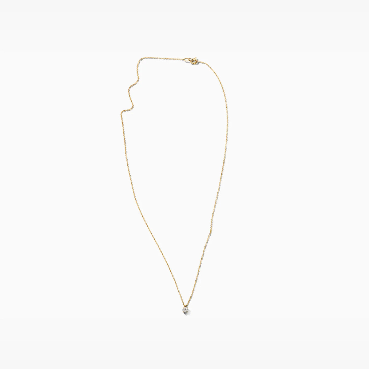 Blush Lab Diamonds LG3014Y gouden ketting met ronde lab grown diamant 0.15 crt - Lengte 42 cm