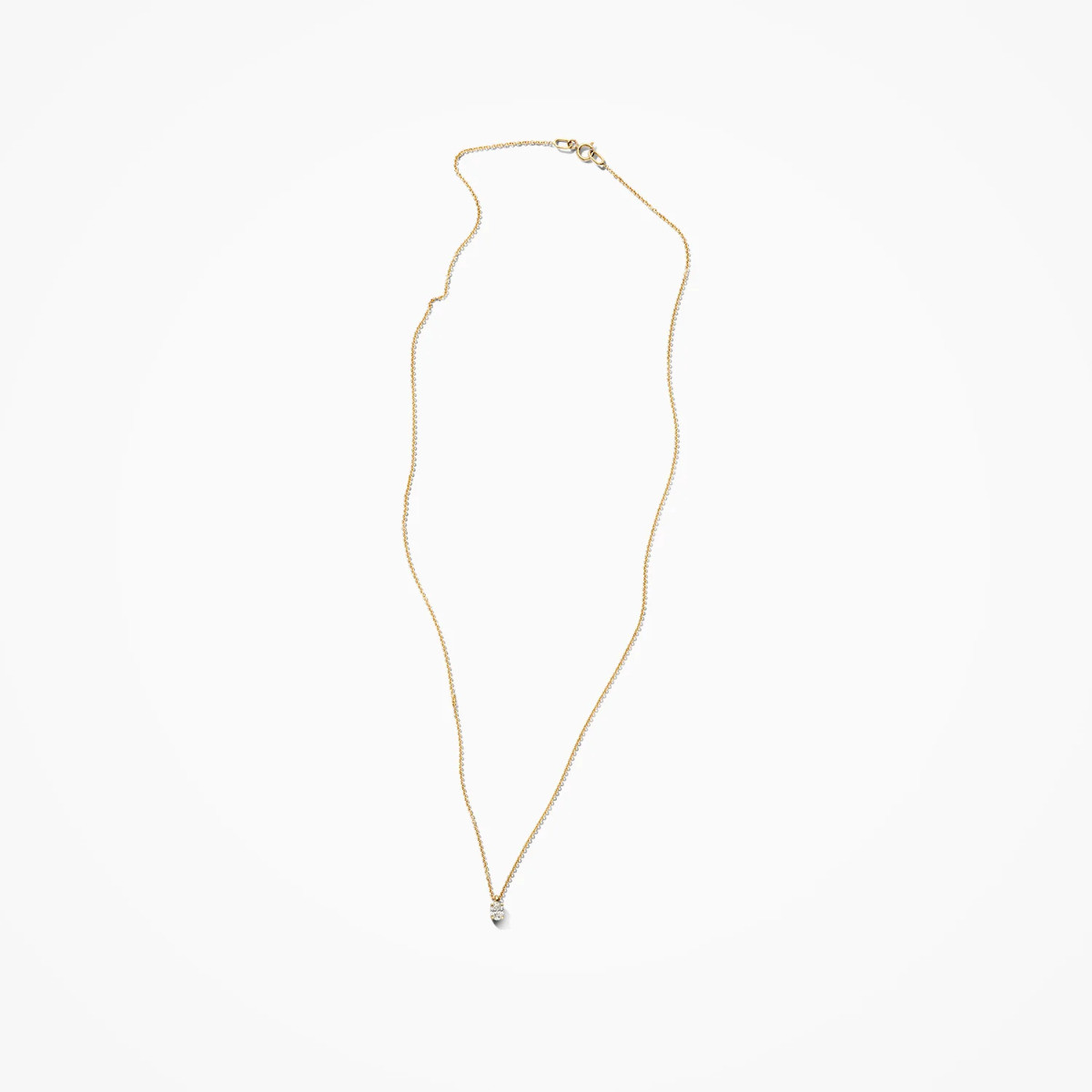 Blush Lab Diamonds LG3015Y gouden ketting met lab grown ovale diamant 0.15 crt 3 mm x 4.1 mm - Lengte 42 cm