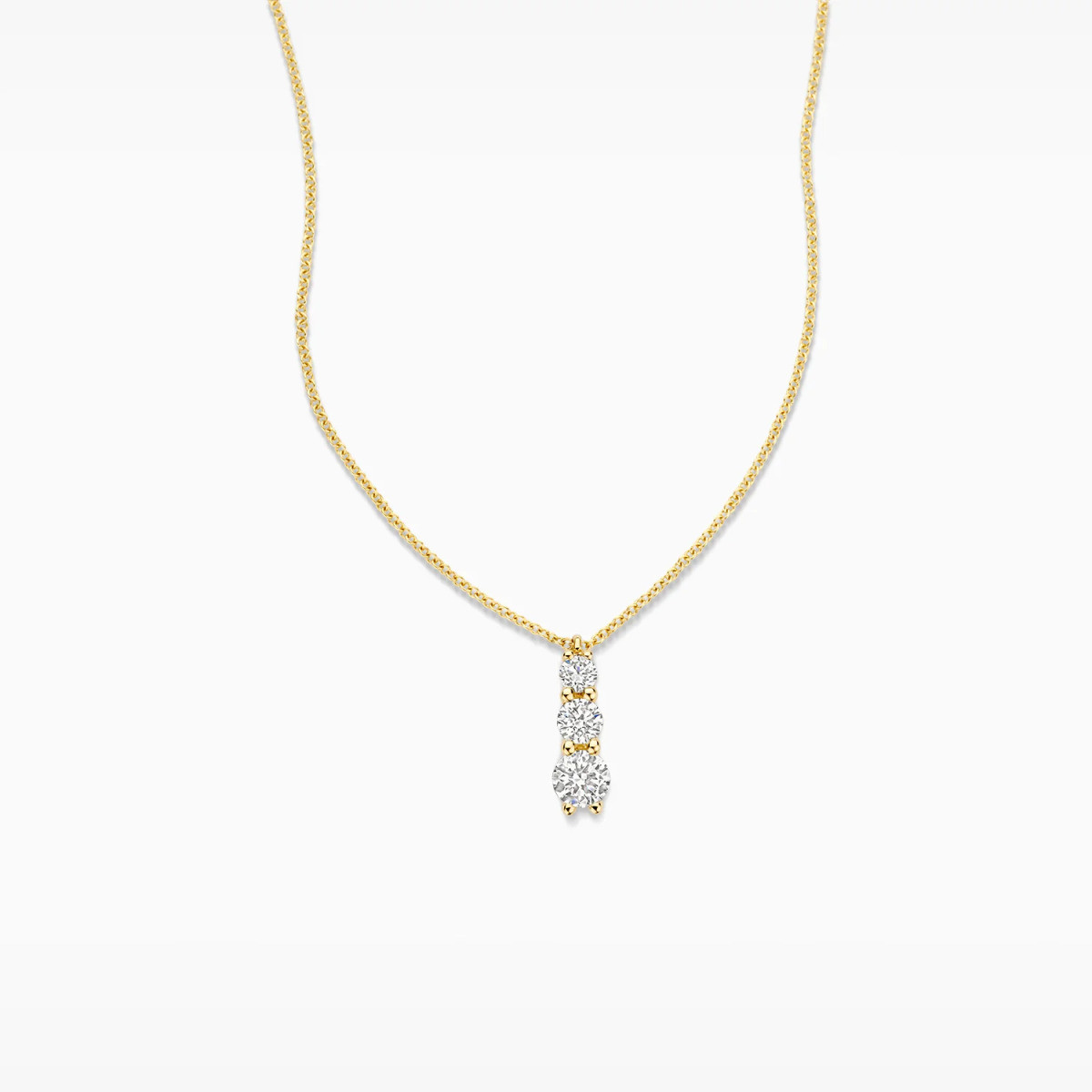 Blush Lab Diamonds LG3020Y gouden ketting met lab grown diamanten 0.43 crt - Lengte 42 cm
