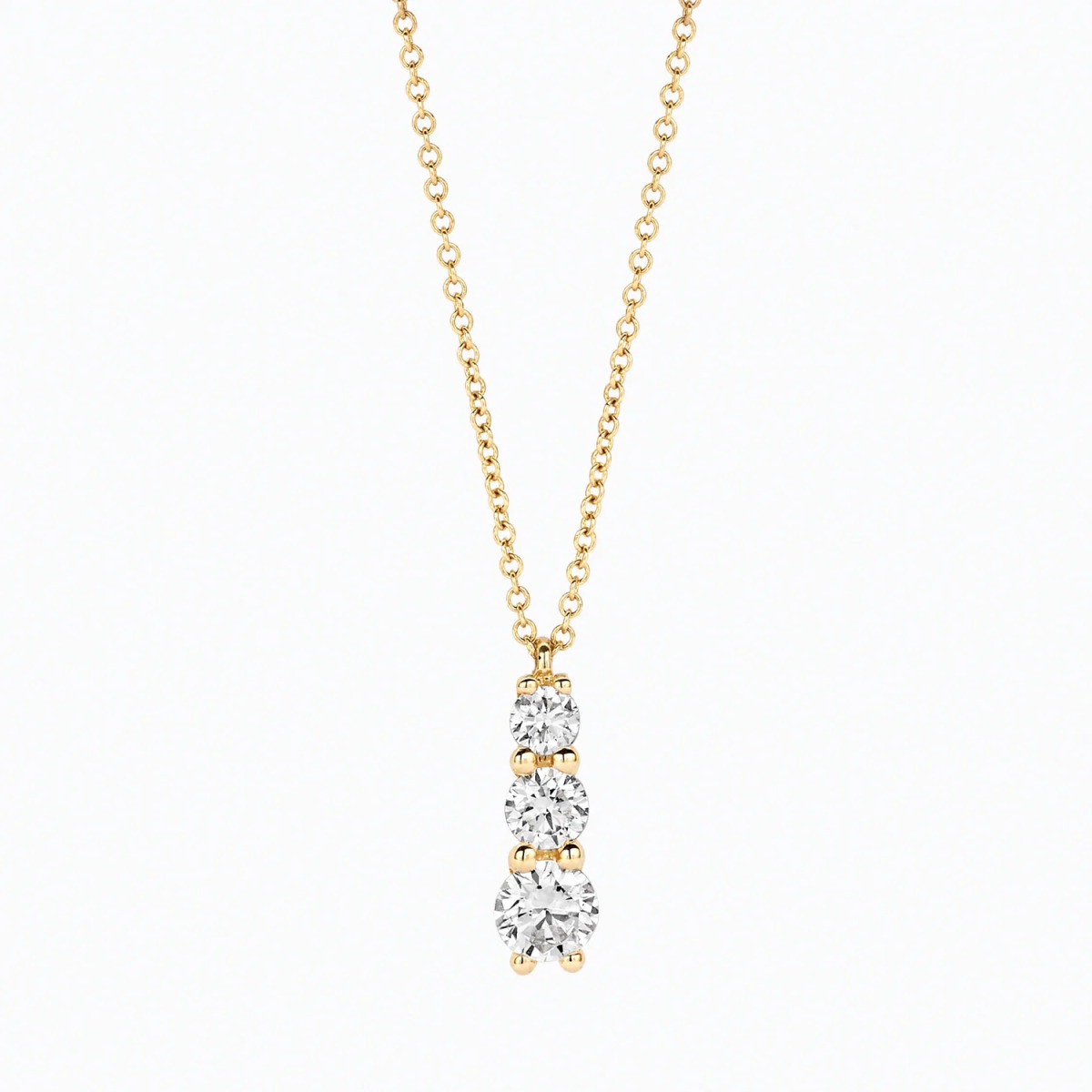 Blush Lab Diamonds LG3020Y gouden ketting met lab grown diamanten 0.43 crt - Lengte 42 cm