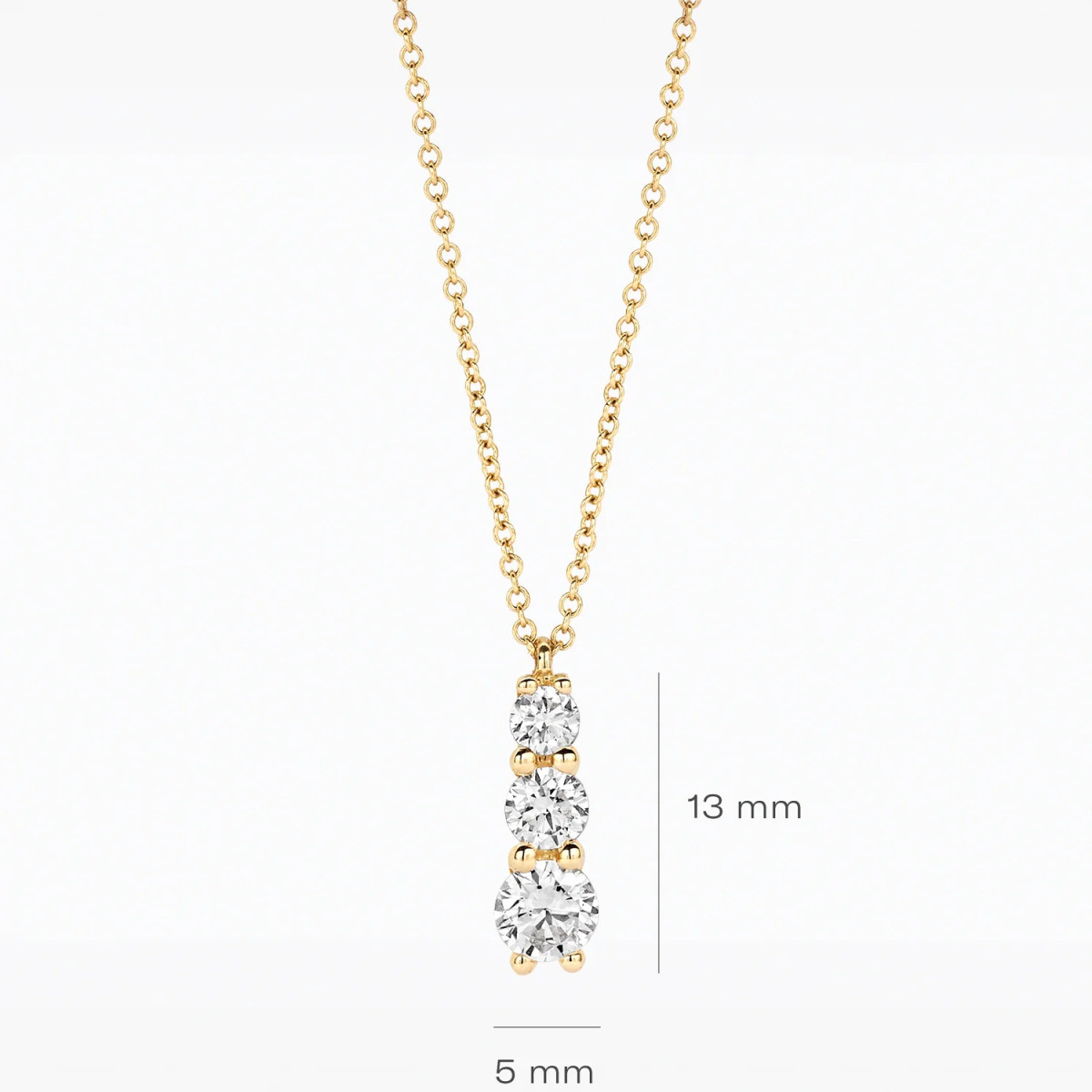 Blush Lab Diamonds LG3020Y gouden ketting met lab grown diamanten 0.43 crt - Lengte 42 cm