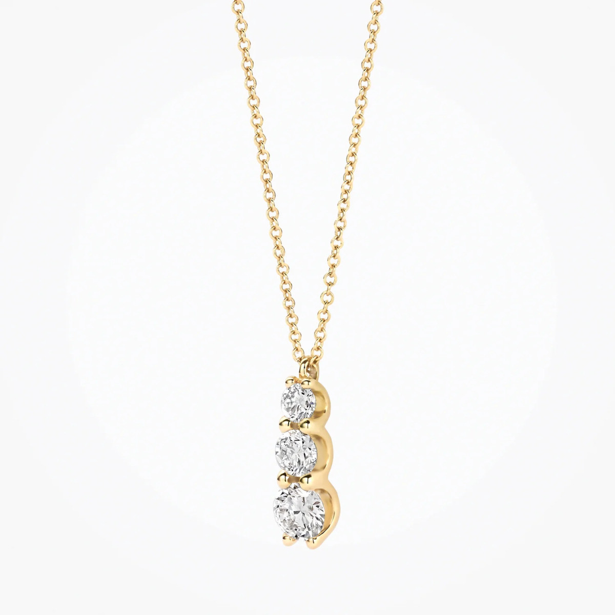 Blush Lab Diamonds LG3020Y gouden ketting met lab grown diamanten 0.43 crt - Lengte 42 cm