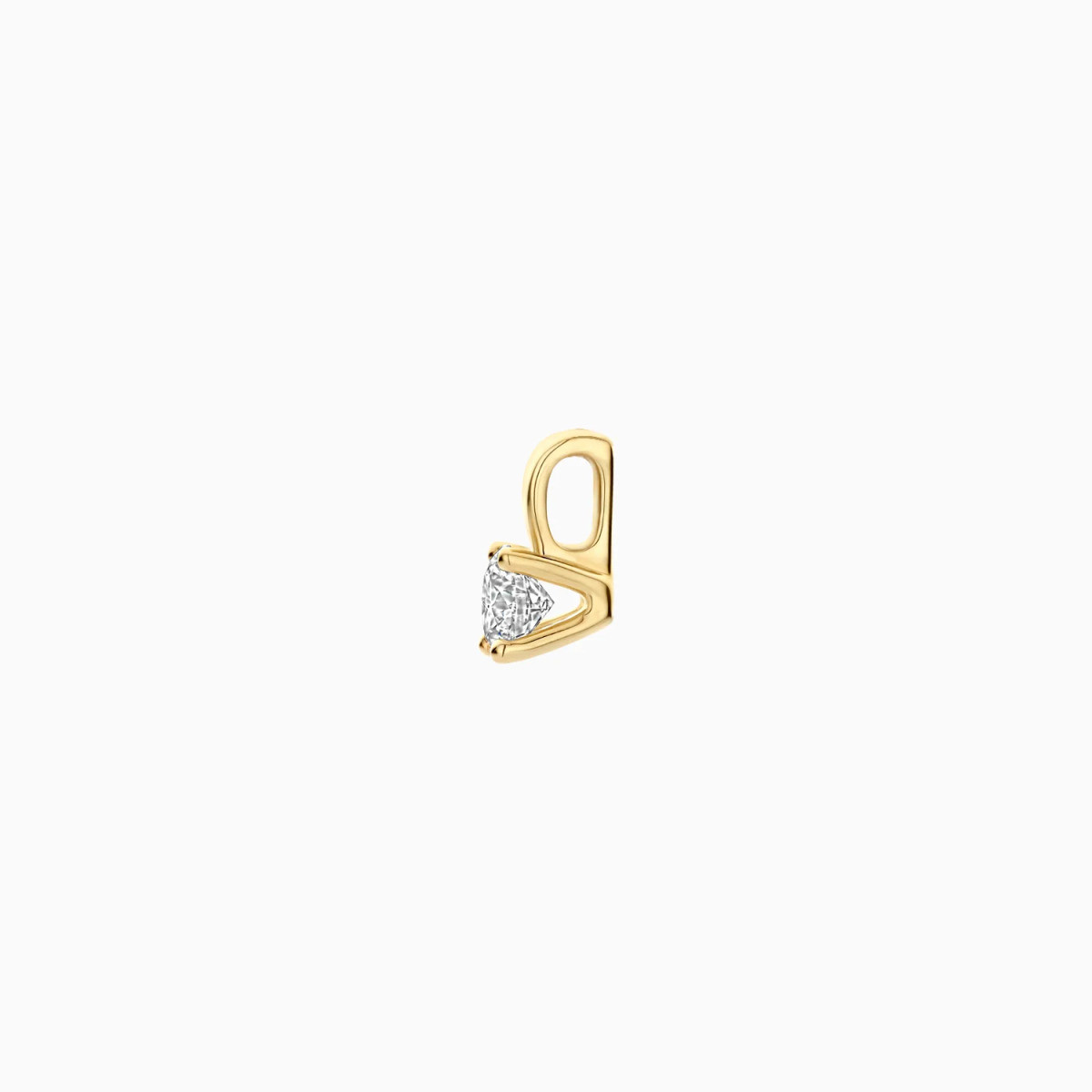 Blush Lab Diamonds LG6001Y gouden hanger met ronde lab grown diamant 0.25 crt - Diameter 4.3 mm