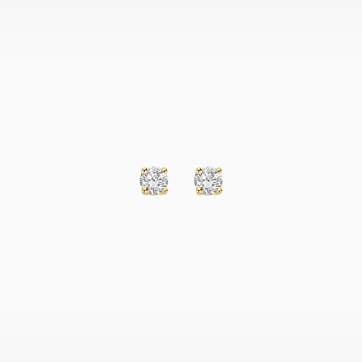 Blush Lab Diamonds LG7001Y ronde gouden oorknopjes met lab grown diamant 0.40 crt - Diameter 3.7 mm