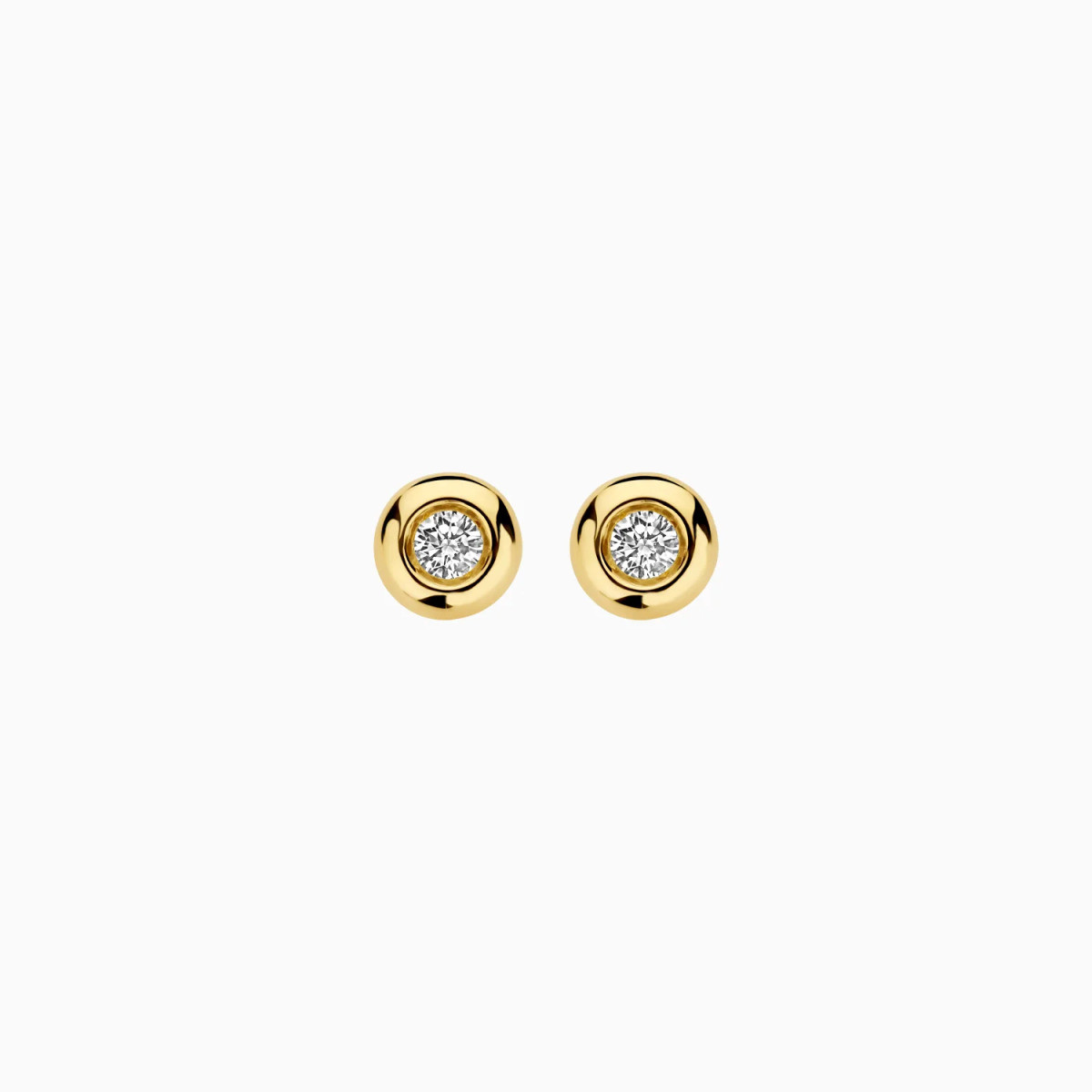 Blush Lab Diamonds LG7004Y 14-karaat gouden oorknopjes rond 0.20 crt - Diameter 6.2 mm