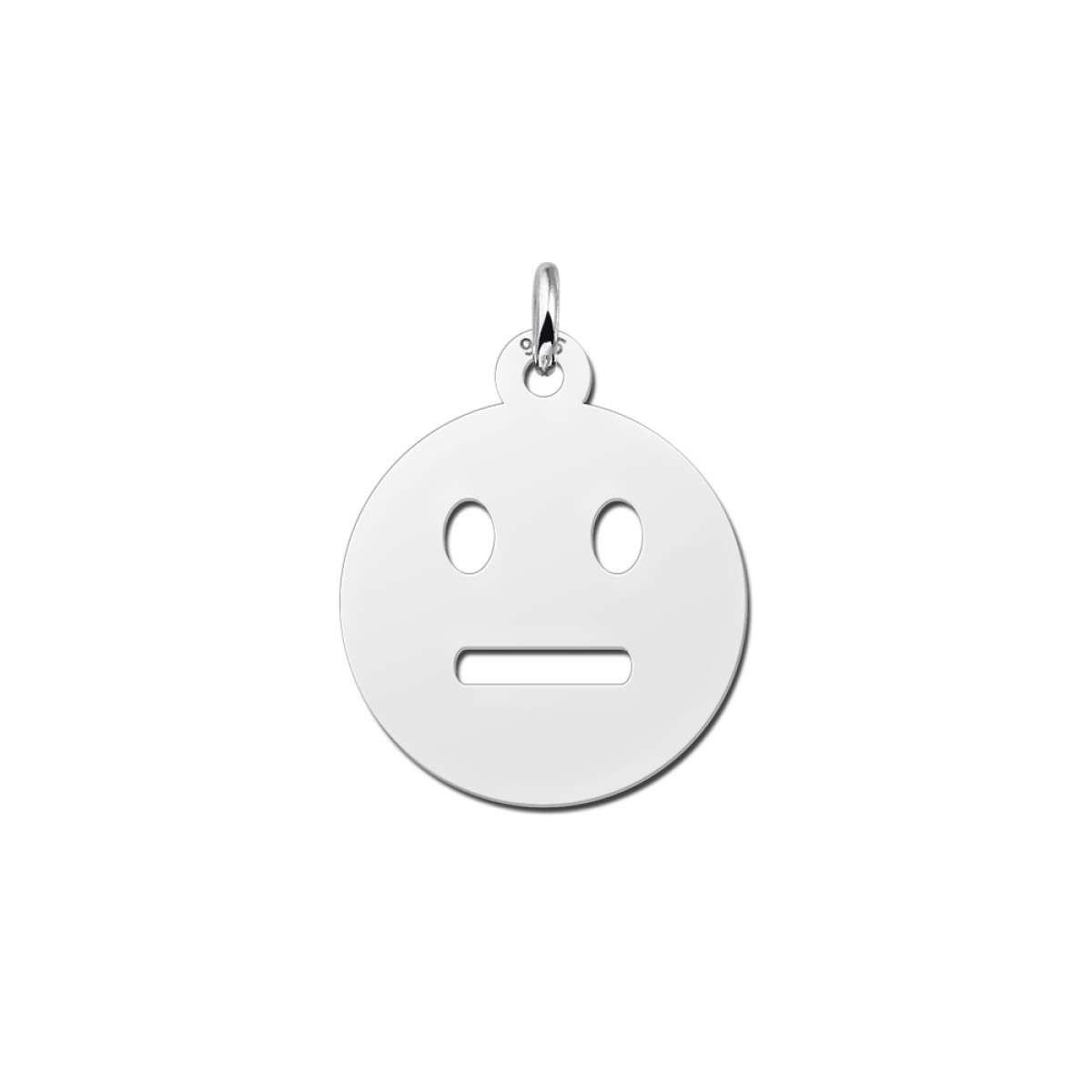 Zilveren emoji hanger neutraal