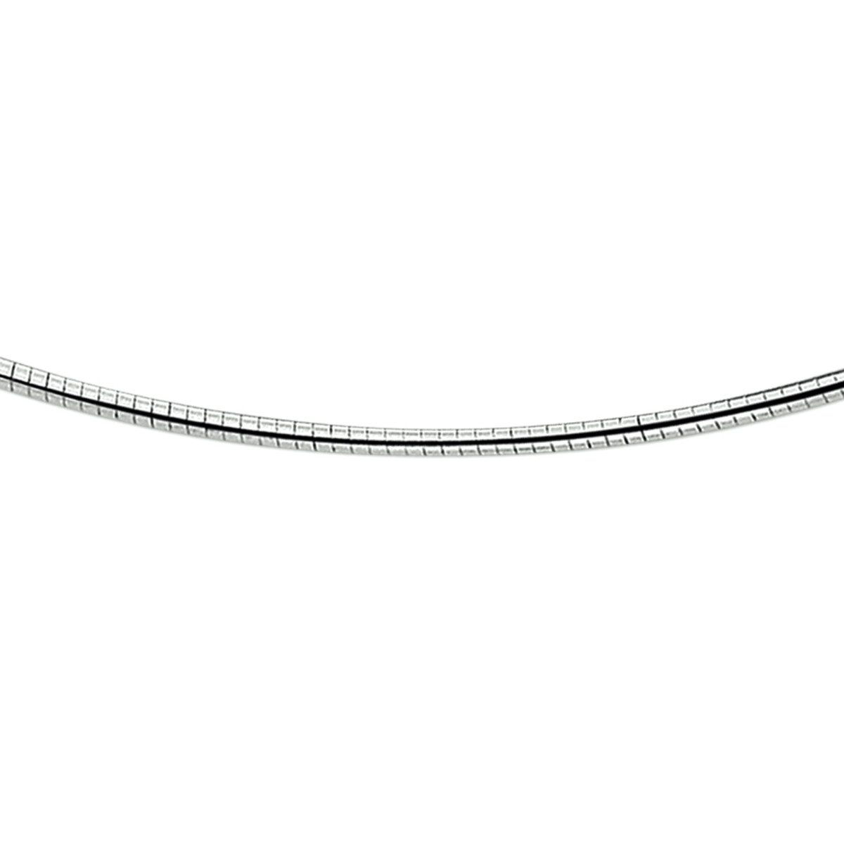 1.75 mm ronde omega ketting zilver