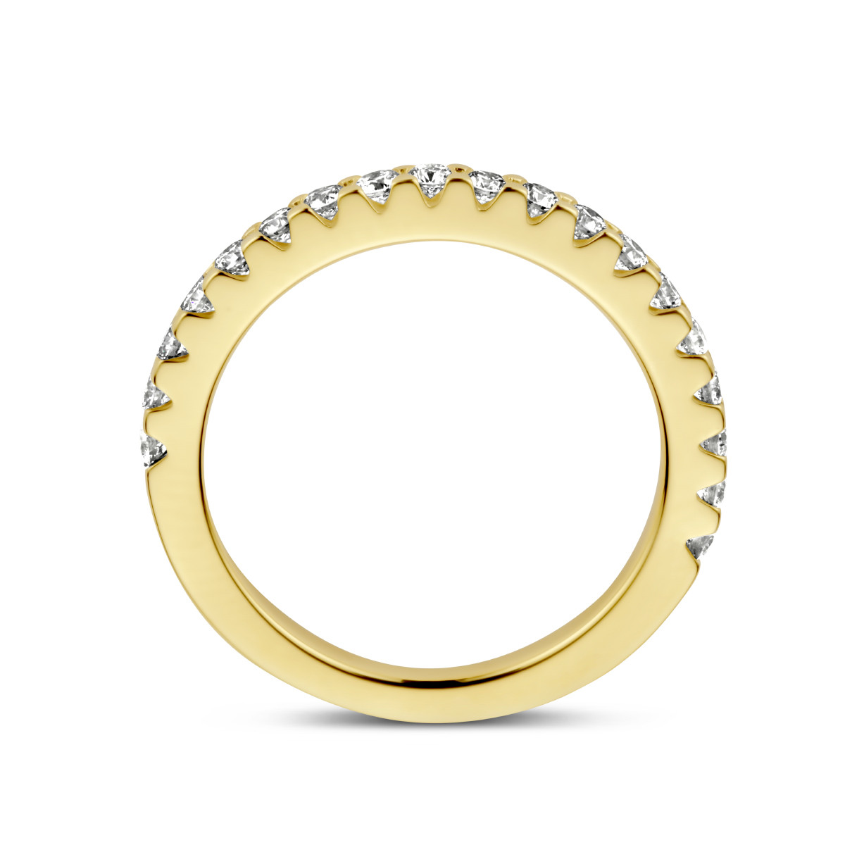 14-karaat aanschuifring met diamanten 0.50 crt