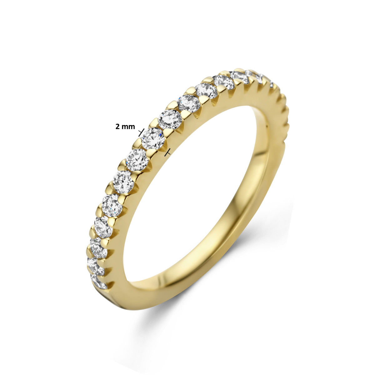 14-karaat aanschuifring met diamanten 0.50 crt