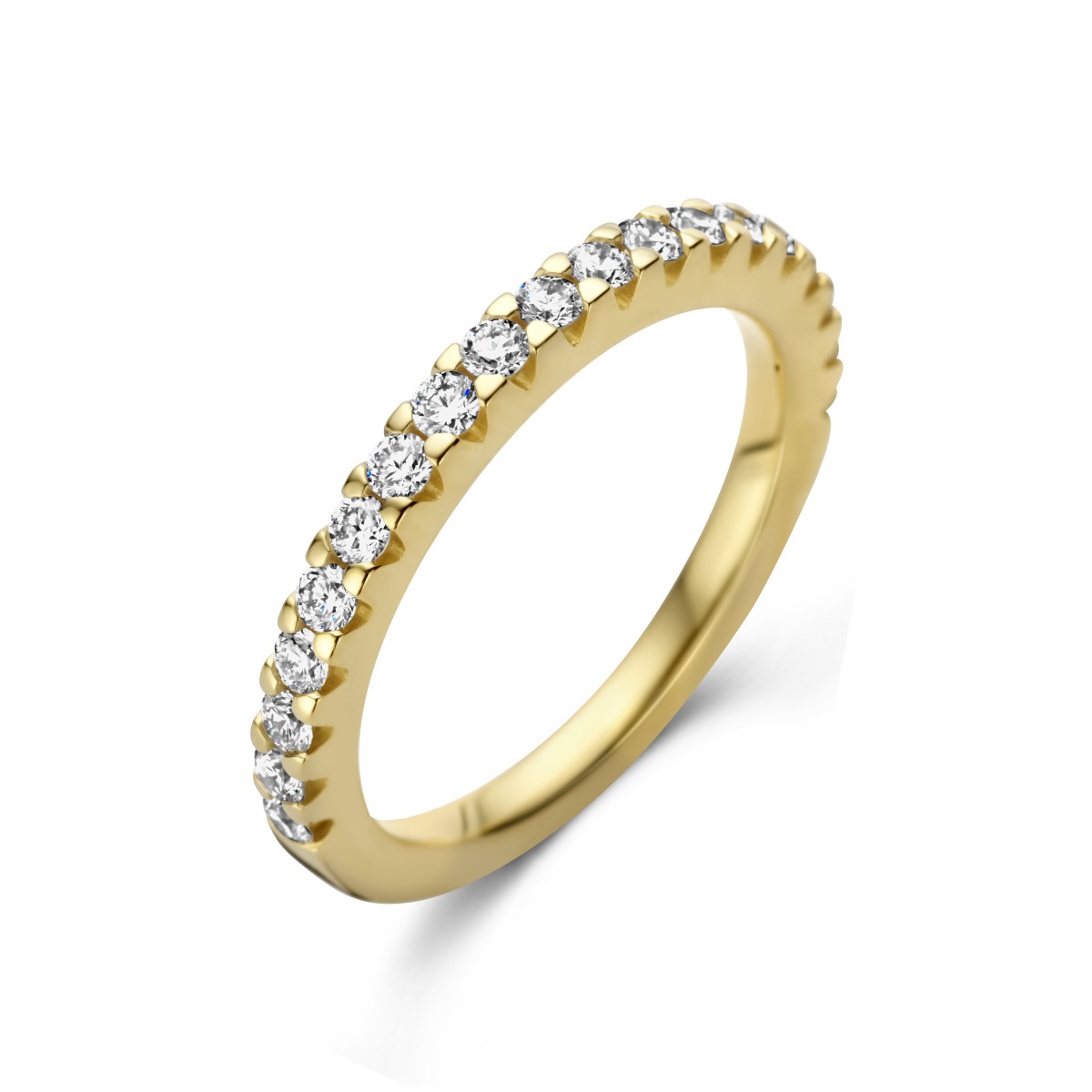 14-karaat aanschuifring met diamanten 0.50 crt
