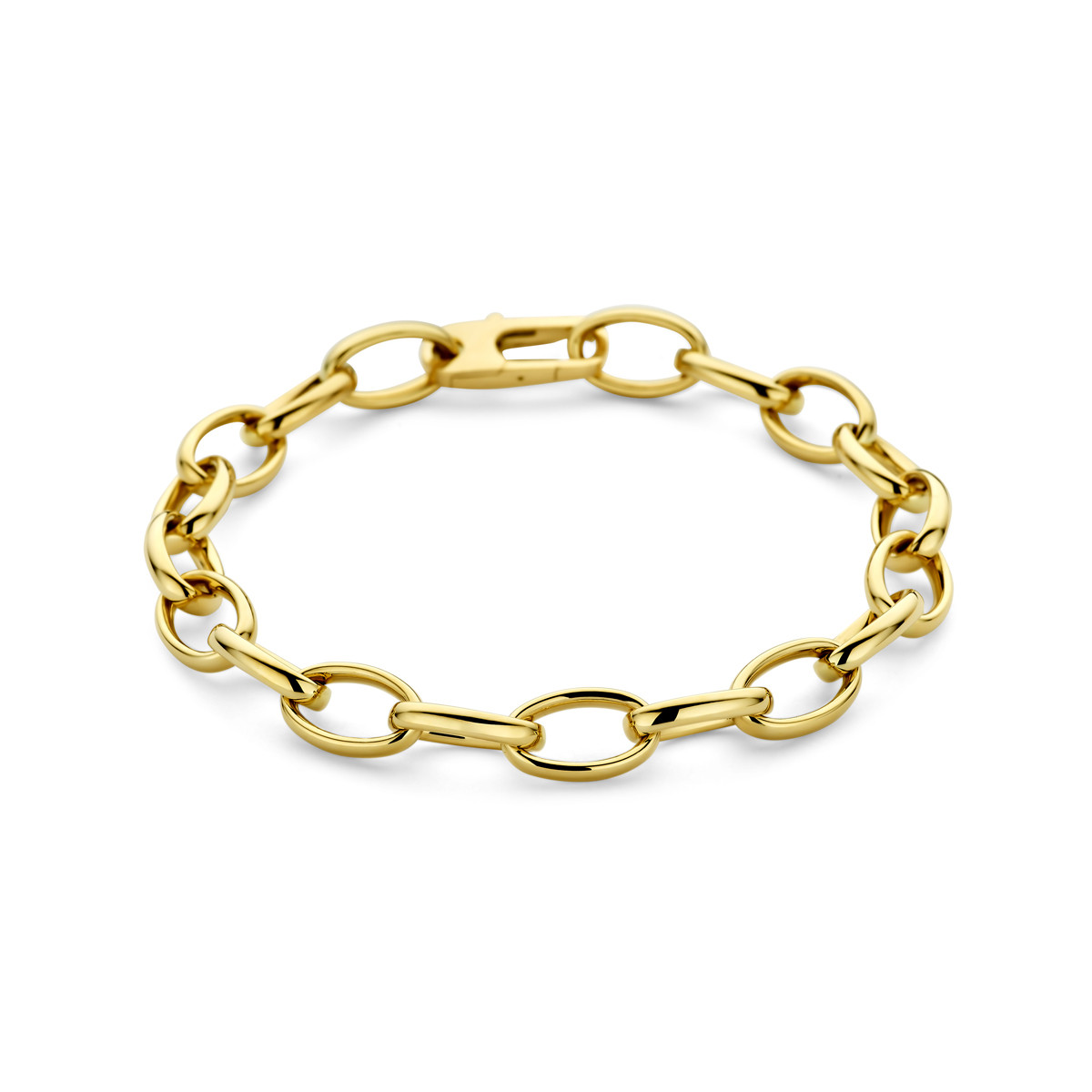 14-karaat gouden armband met anker schakels 8 mm breed - Lengte 20 cm
