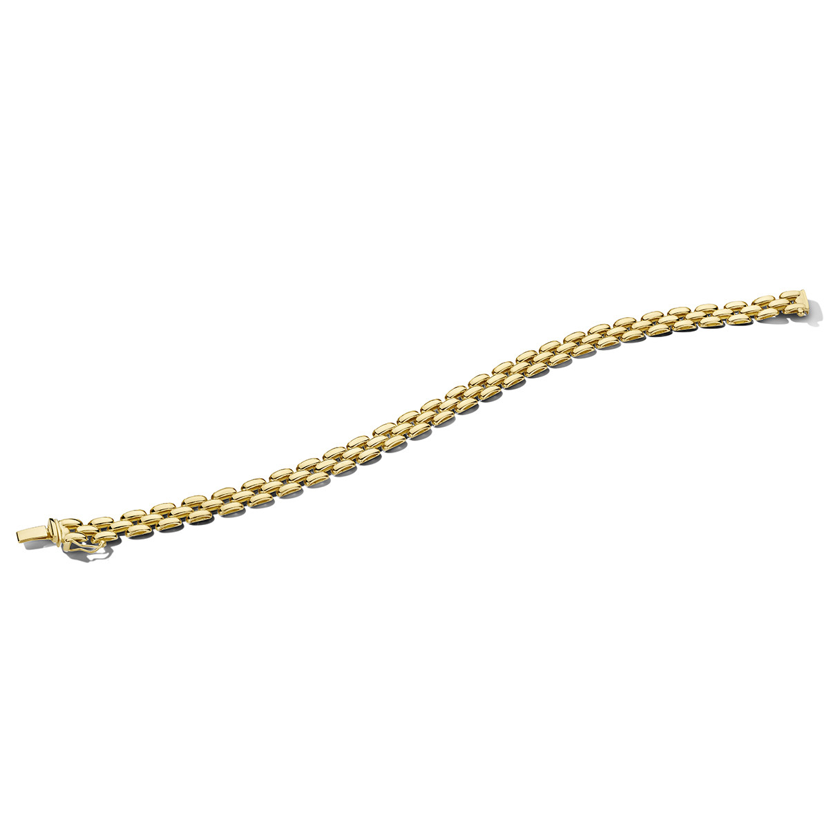 14-karaat gouden armband met panterschakel 6.5 mm - Lengte 20 cm