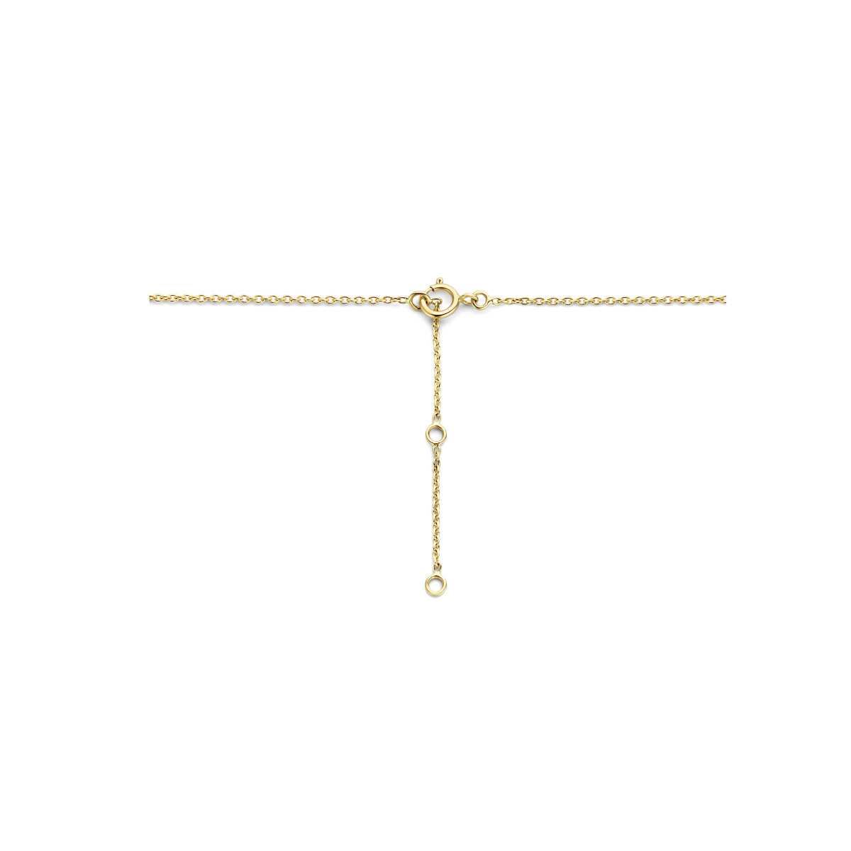 14-karaat gouden barketting met regenboog saffier 1 mm - Lengte 40 - 42 - 44 cm