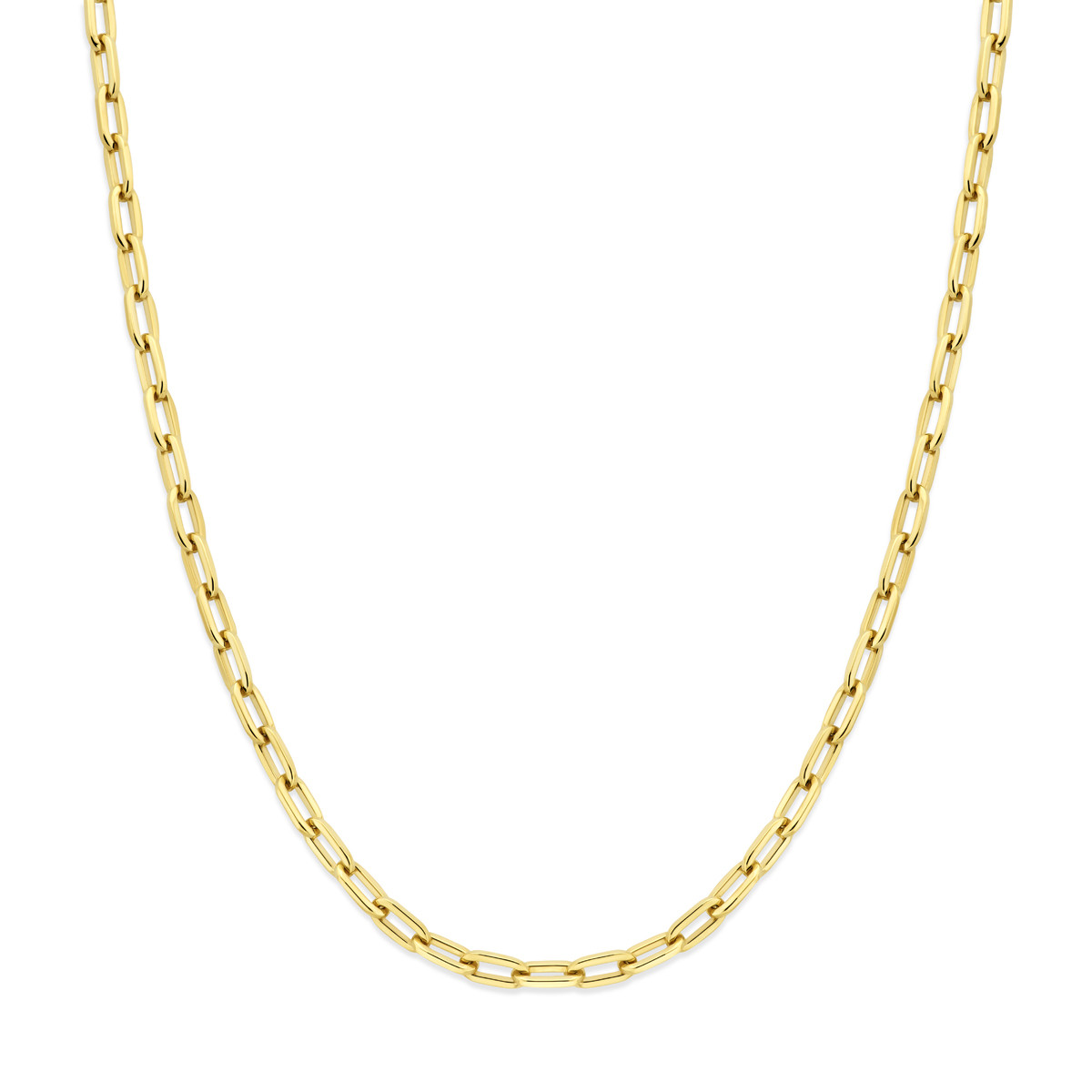 14-karaat gouden collier met anker schakels glanzend 4.7 mm breed - Lengte 45 cm