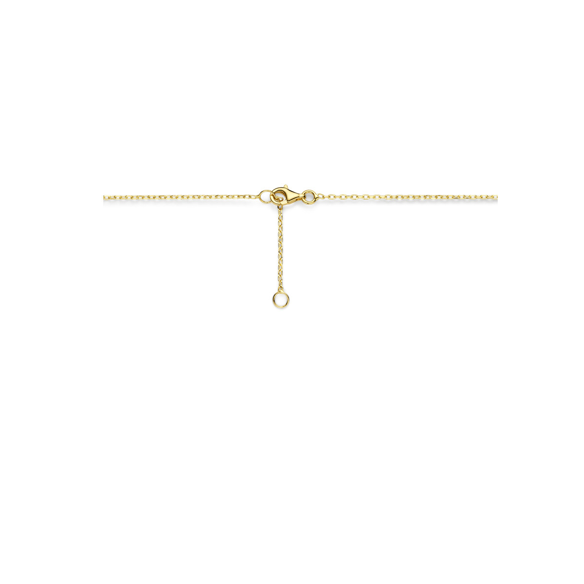 14-karaat gouden collier met golvende hanger - Lengte 42, 45 cm