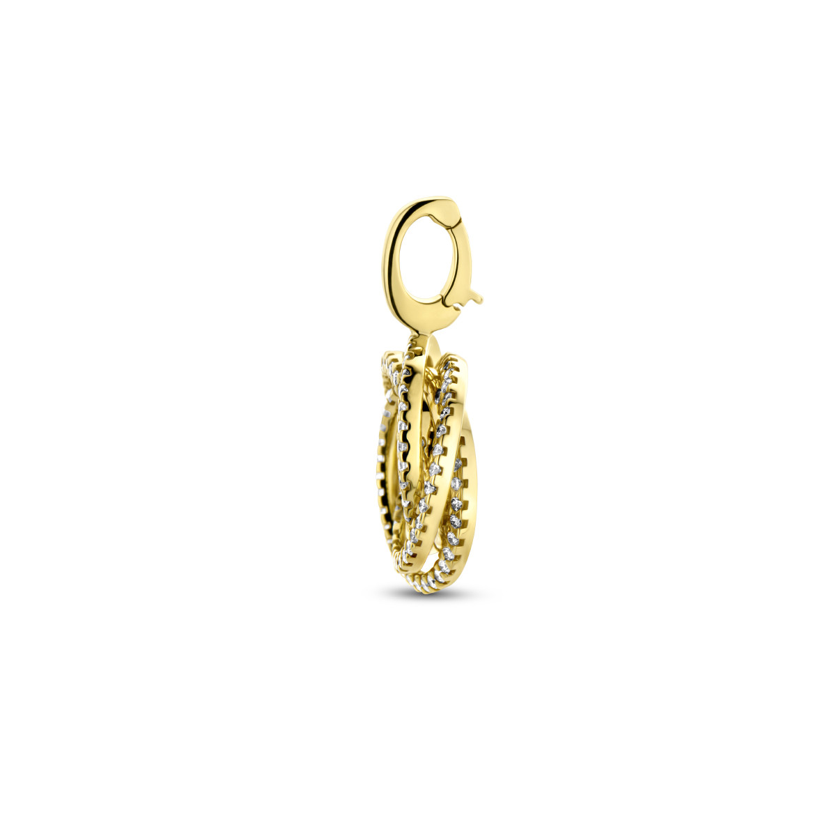 14-karaat gouden diamanten hanger 0.48 crt - 23.5 x 15.5 mm