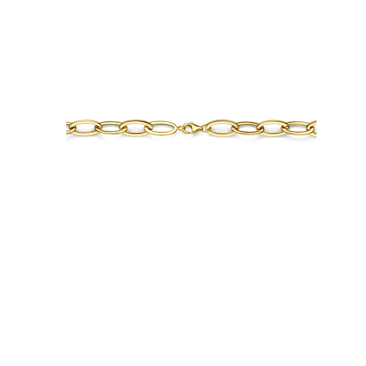 14-karaat gouden glanzende ankerschakelketting van 10.5 mm - Lengte 45 cm