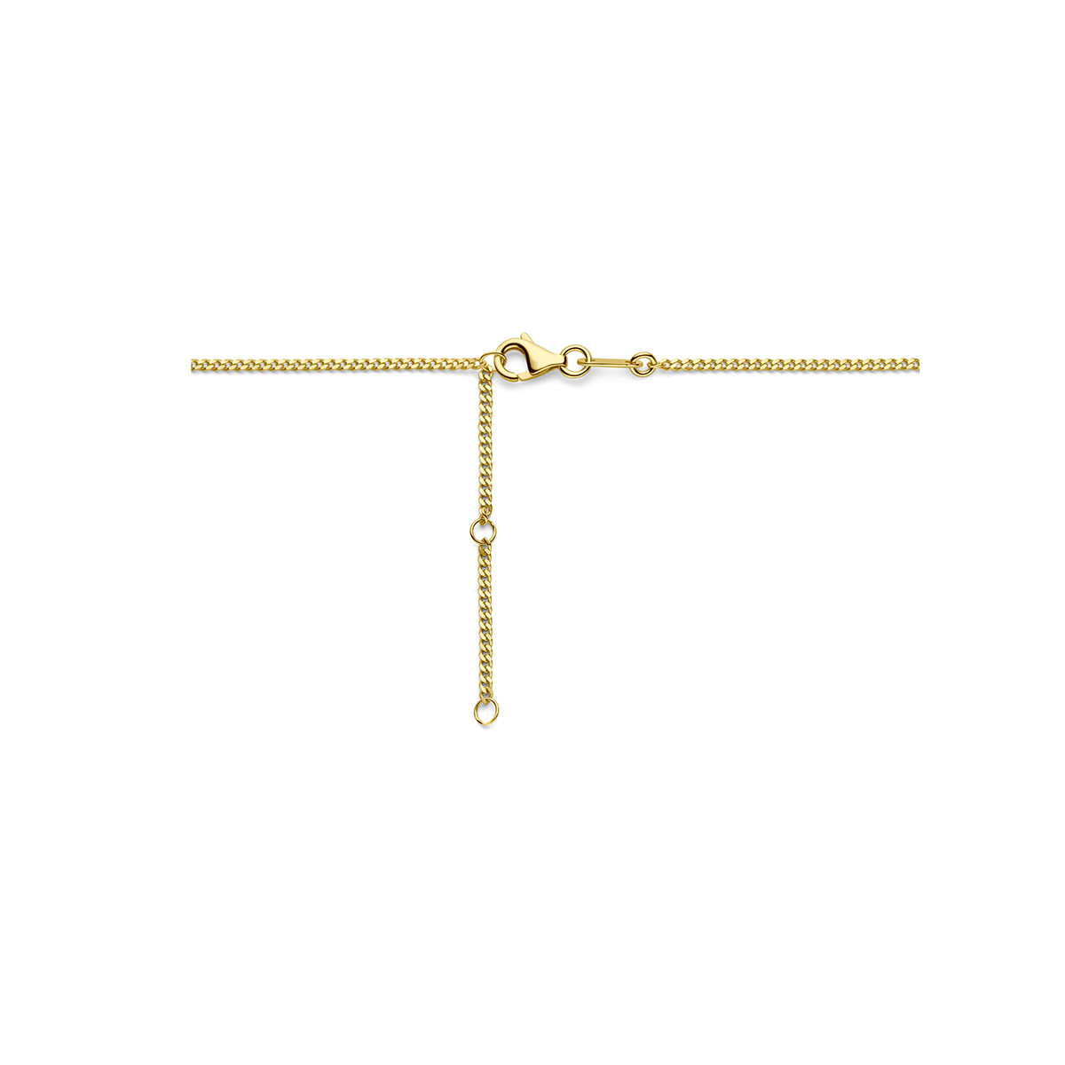 14-karaat gouden gourmet schakelketting met staafjes - Lengte 40-42-44-cm