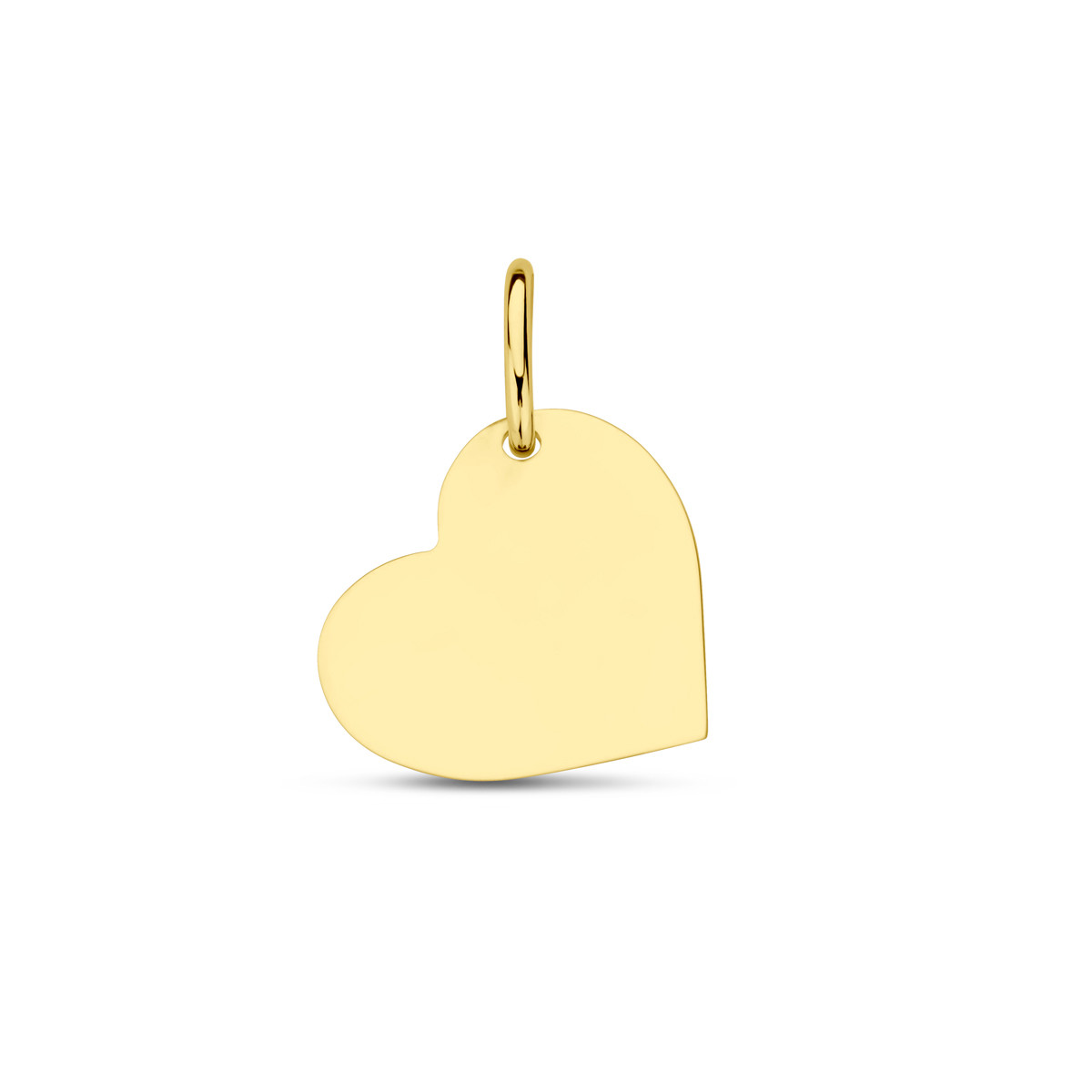 14-karaat gouden graveerhanger hartje - 12.5 mm x 11.5 mm