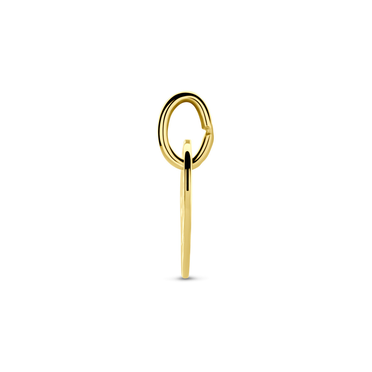 14-karaat gouden graveerhanger met gehamerd hartje 10.5 mm breed - Hoogte 13 mm