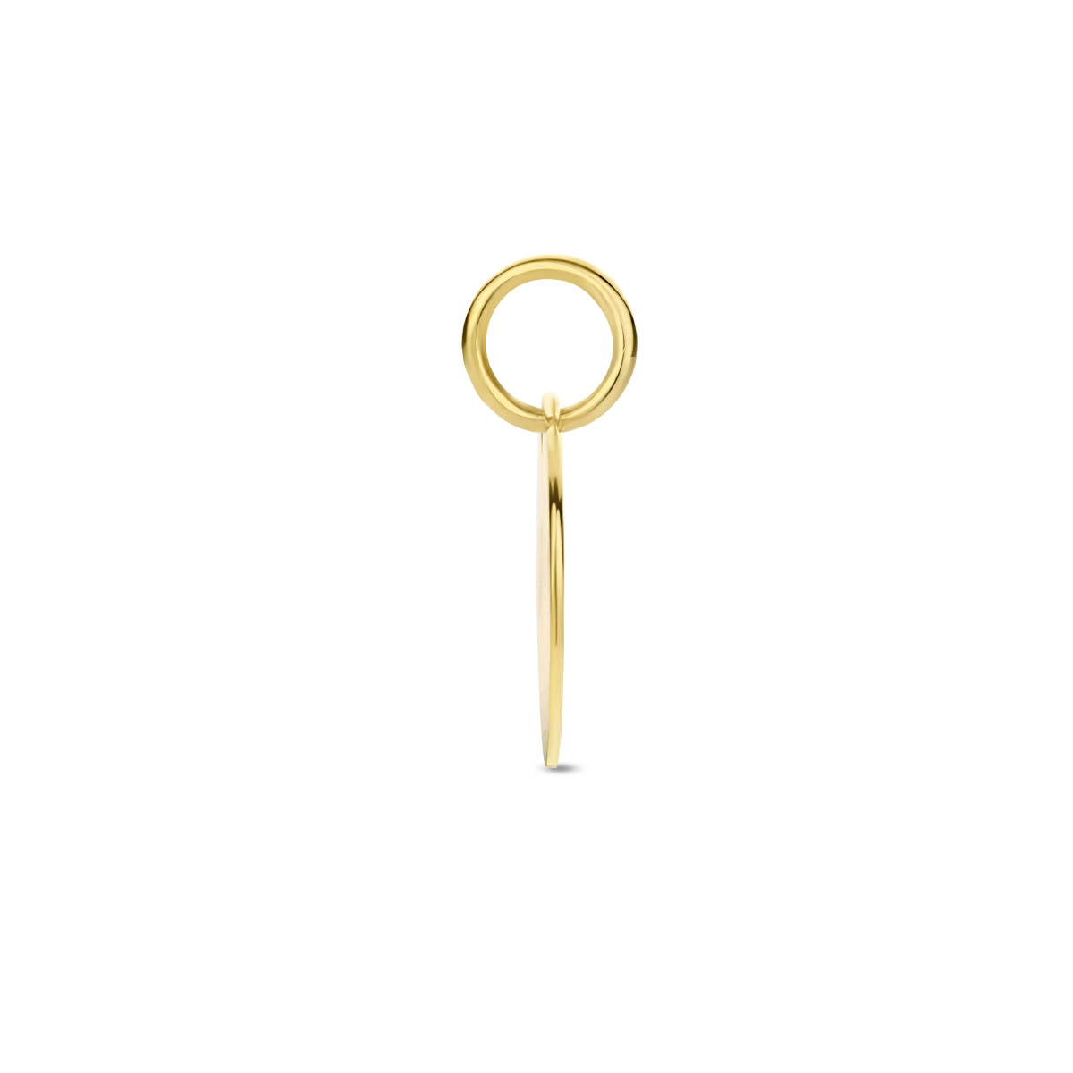 14-karaat gouden graveerhanger rond - Diameter 10 mm