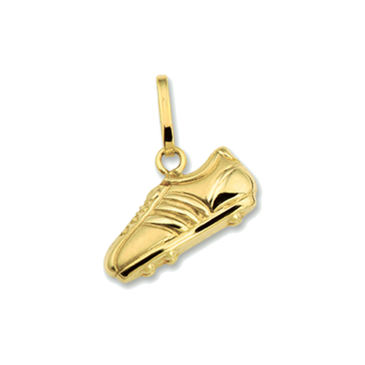 14-karaat gouden hanger in de vorm van een voetbalschoen 11.5 mm breed - Hoogte 10.5 mm