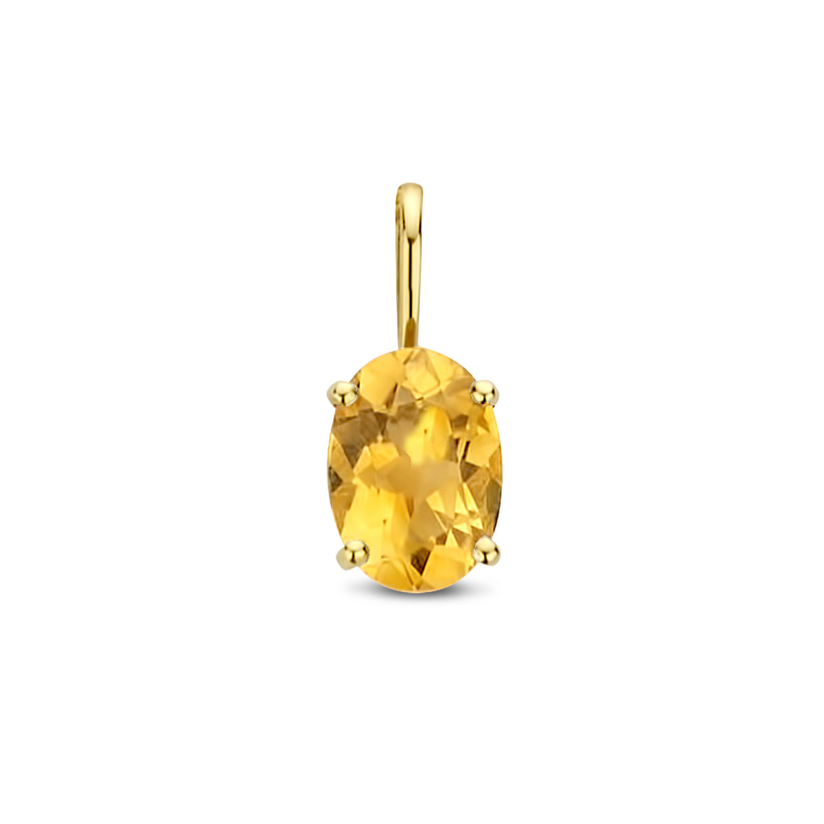 14-karaat gouden hanger met citrien 0.80 crt