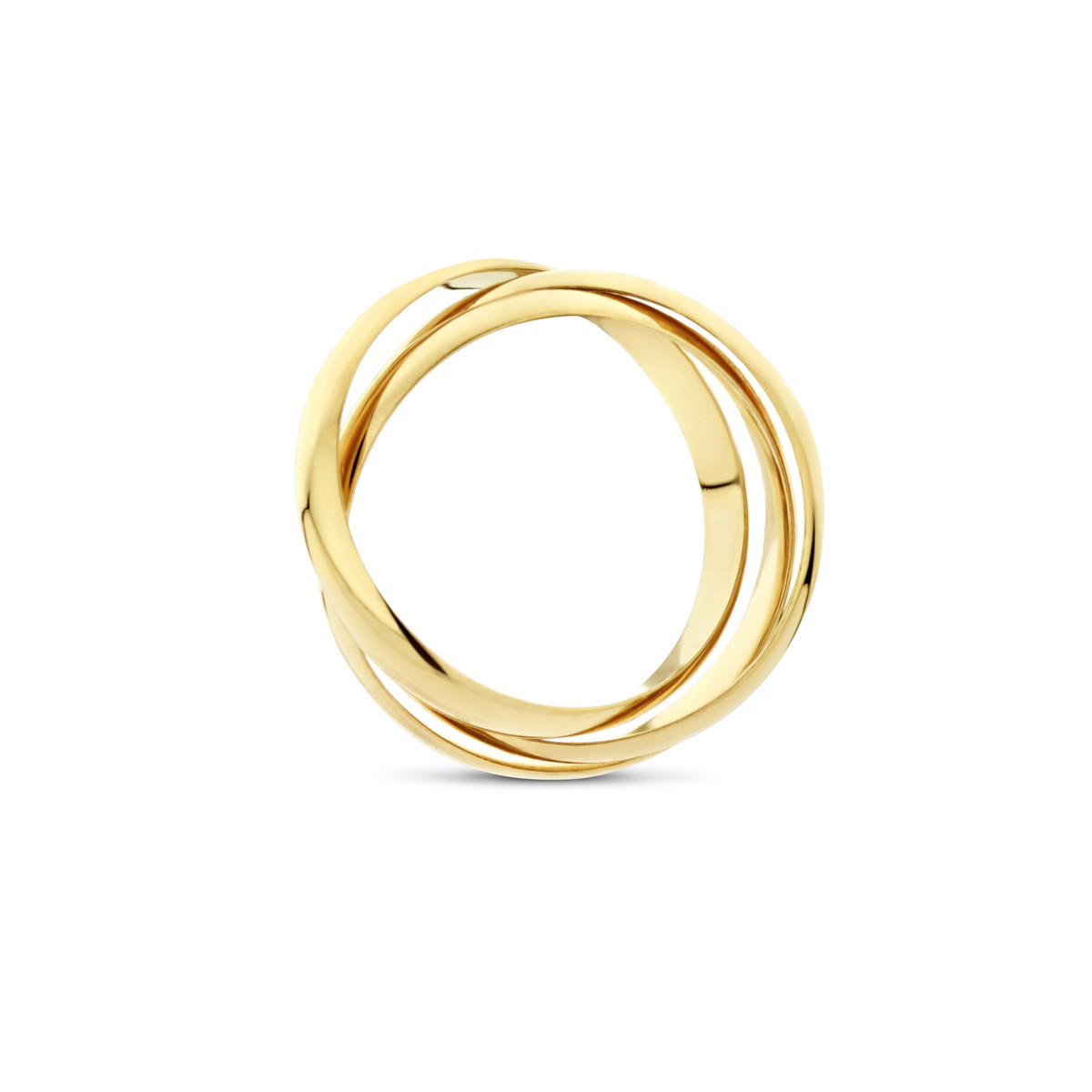 14-karaat gouden hanger met een aantal ringetjes 2 mm x 10 mm
