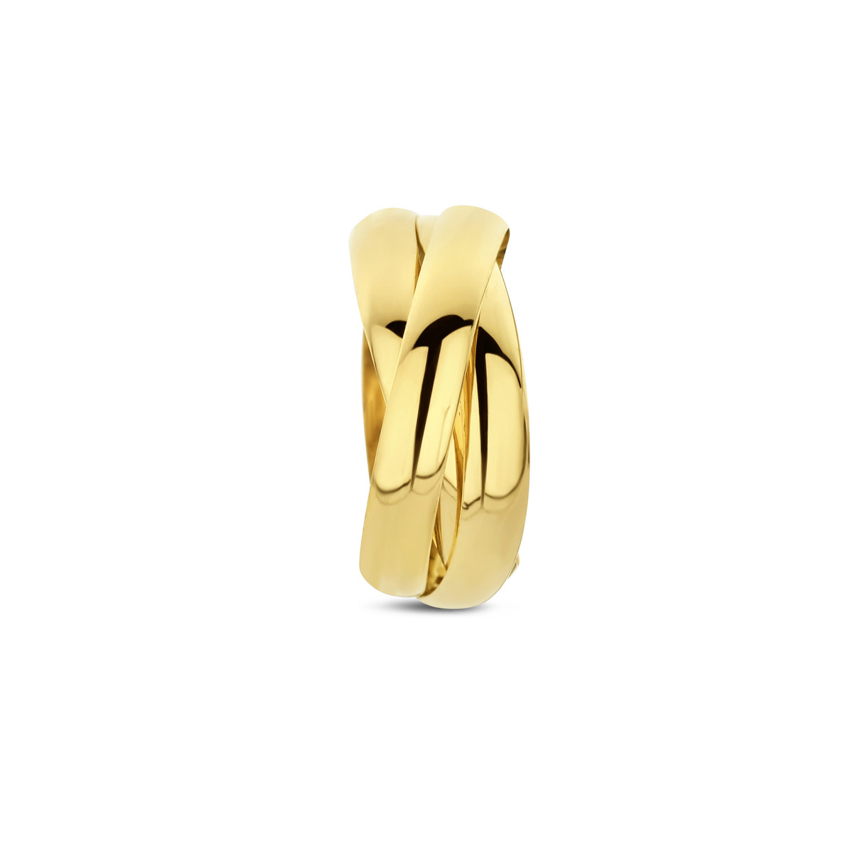 14-karaat gouden hanger met een aantal ringetjes 2 mm x 10 mm