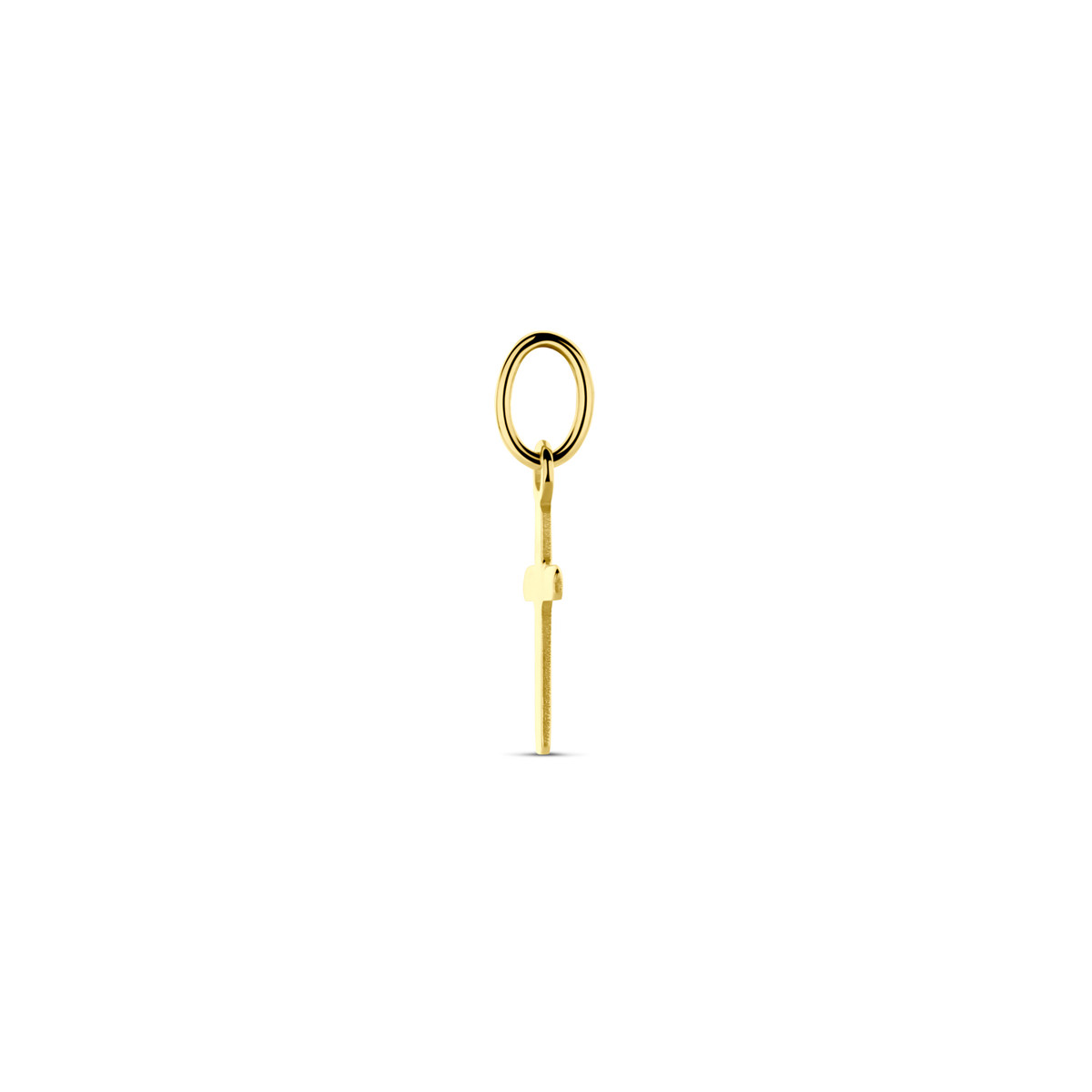 14-karaat gouden hanger met glanzend kruisje 5.5 mm breed - Hoogte 14 mm