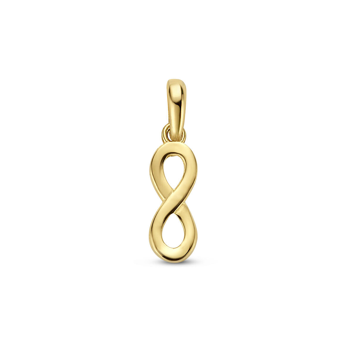 14-karaat gouden hanger met hangend infinityteken glanzend