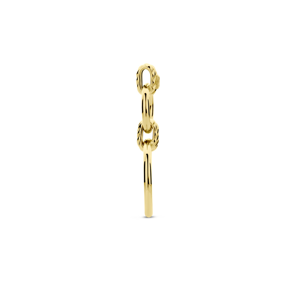 14-karaat gouden hanger met twee cirkels - 19.5 mm x 38 mm