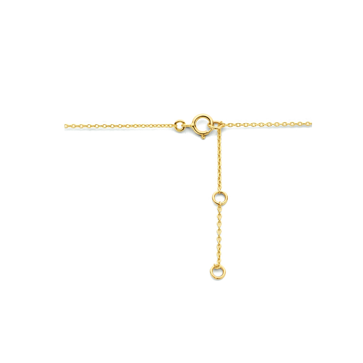 14-karaat gouden infinity ketting met bolletjes - Lengte 40 - 42 - 44 cm