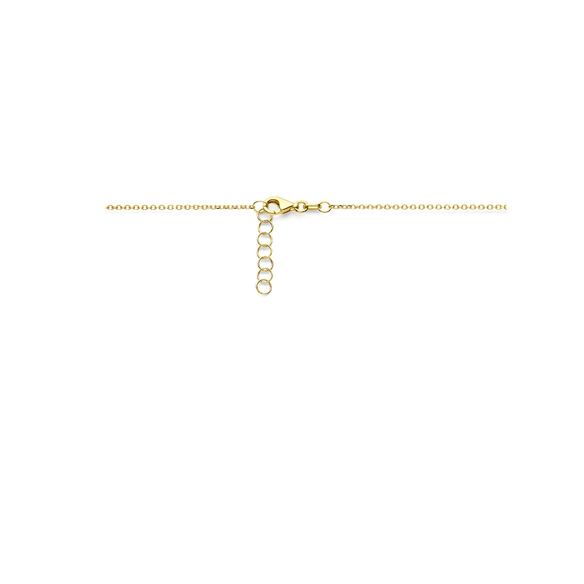 14-karaat gouden ketting met open ovaaltjes van verschillende groottes - Lengte 42-44 cm