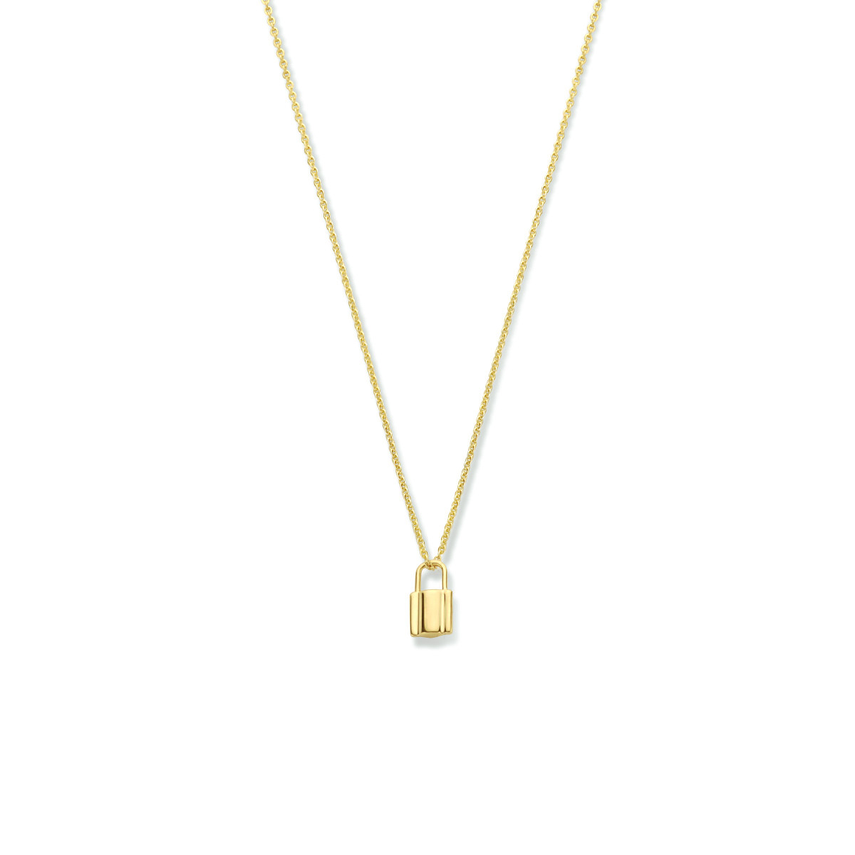 14-karaat gouden ketting met slotje