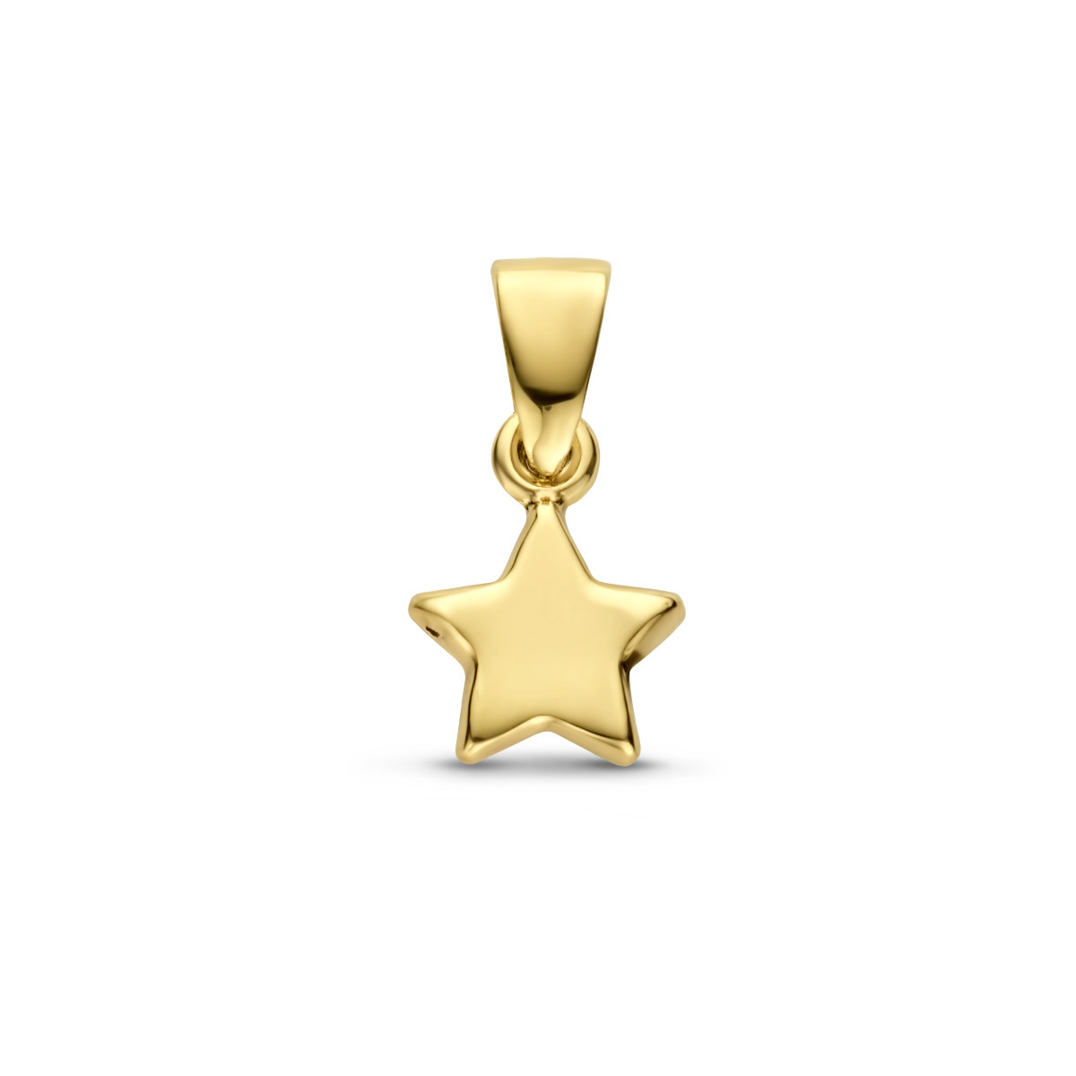 14-karaat gouden kinderhanger met ster - 14 x 6.5 mm