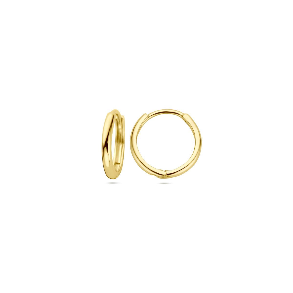 14-karaat gouden klapoorringen 1.5 mm halfronde buis - Diameter 8.5 mm