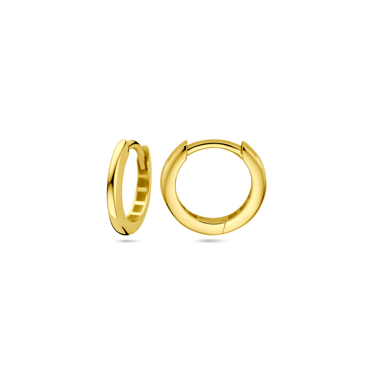 14-karaat gouden klapoorringen 2 mm breed - Diameter 12.5 mm