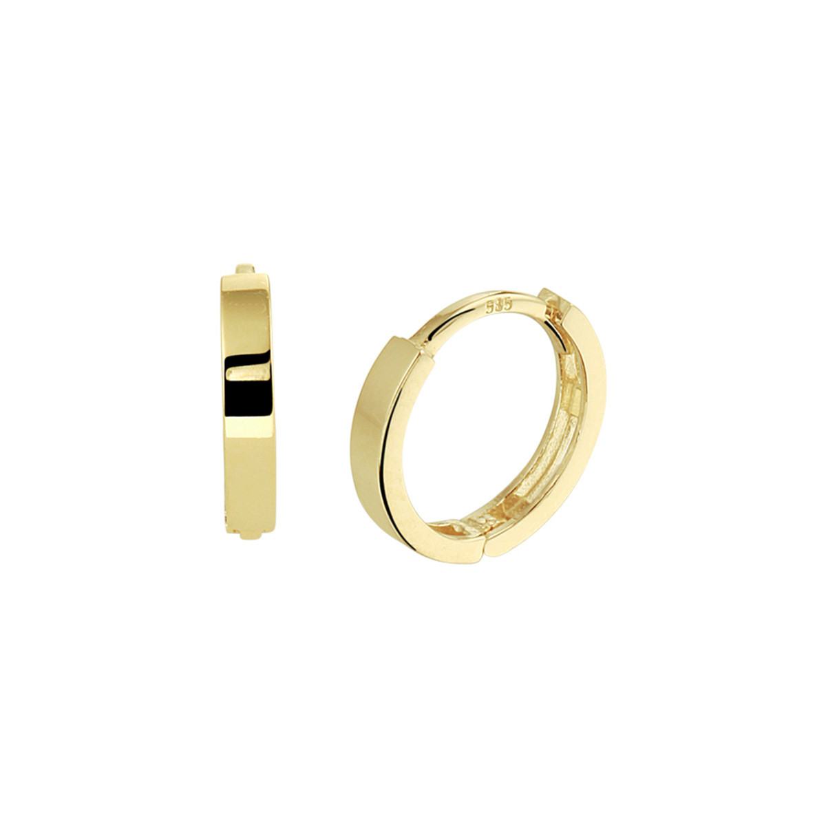 14-karaat gouden klapoorringen glanzend 1.8 mm breed - Diameter 11 mm