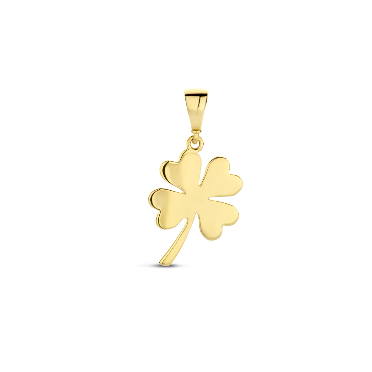 14-karaat gouden klavertje - 11.5 mm x 22 mm
