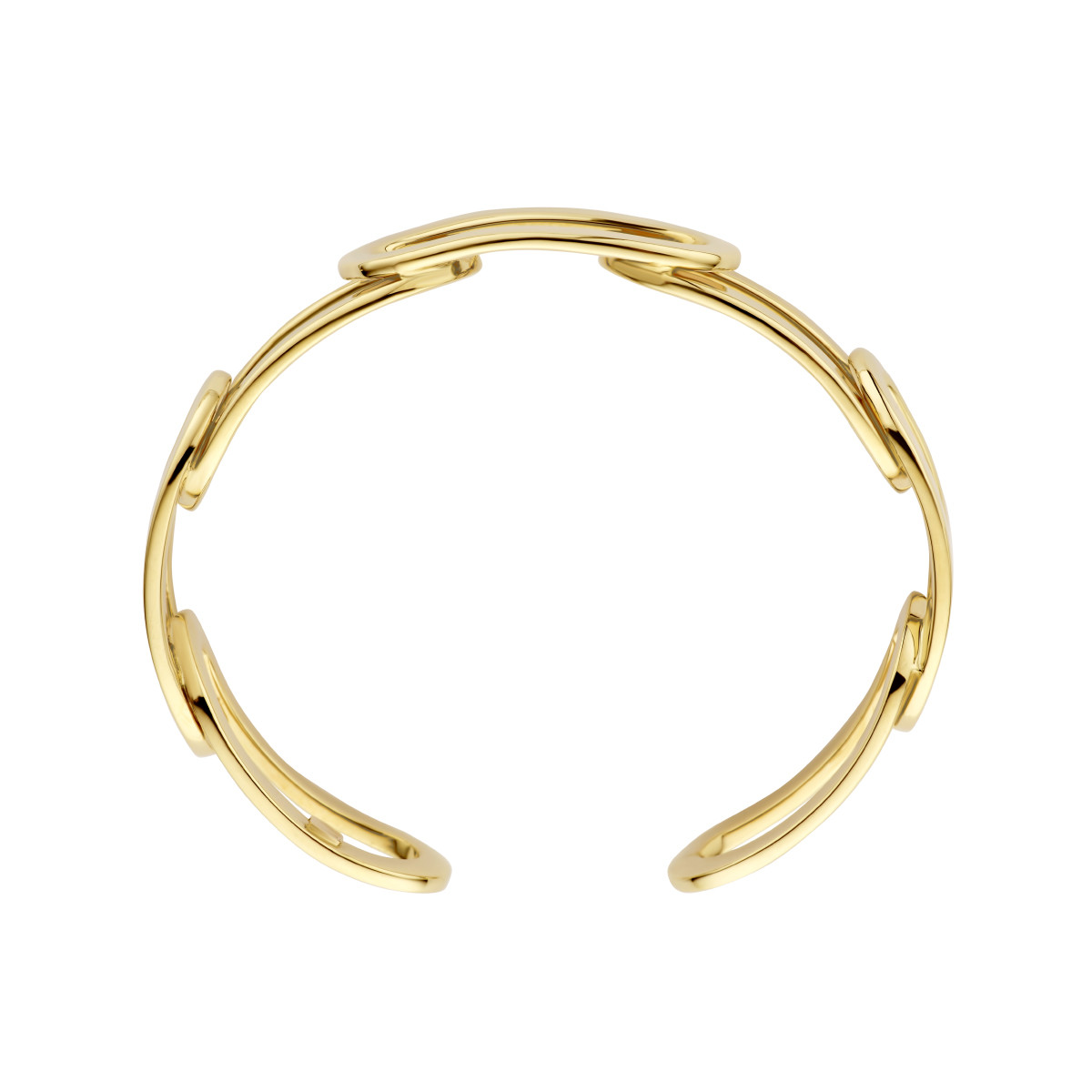 14-karaat gouden klemarmband - Diameter 60 mm
