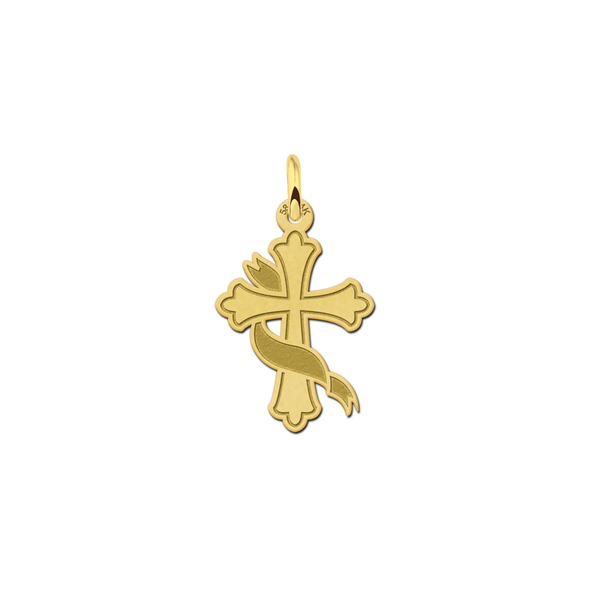 14 Karaat gouden kruis hanger