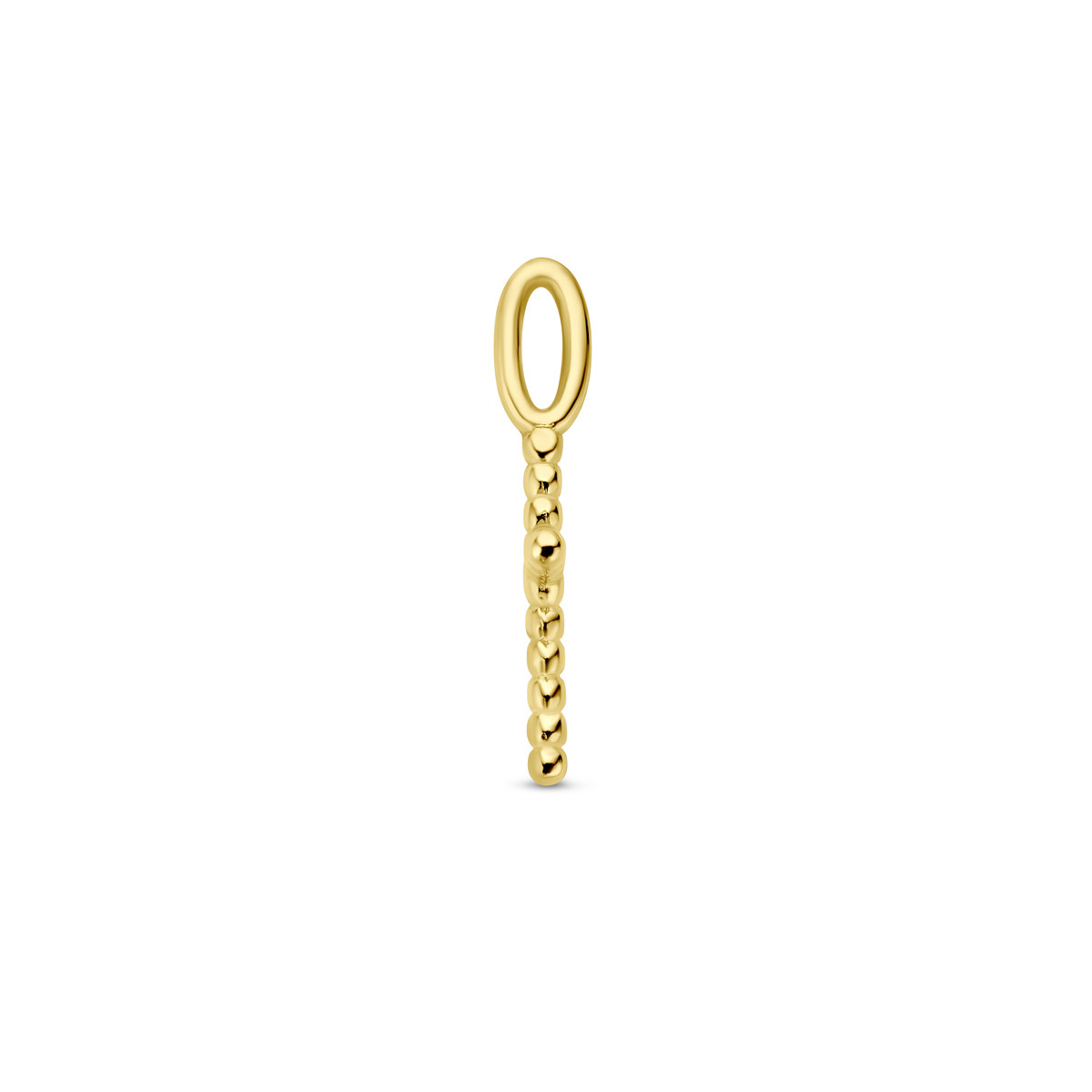 14-karaat gouden kruisje met bolletjes - 6 mm x 13.5 mm