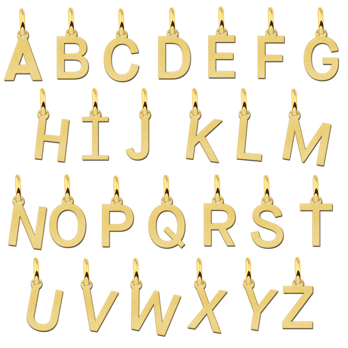 14 karaat gouden letter hanger