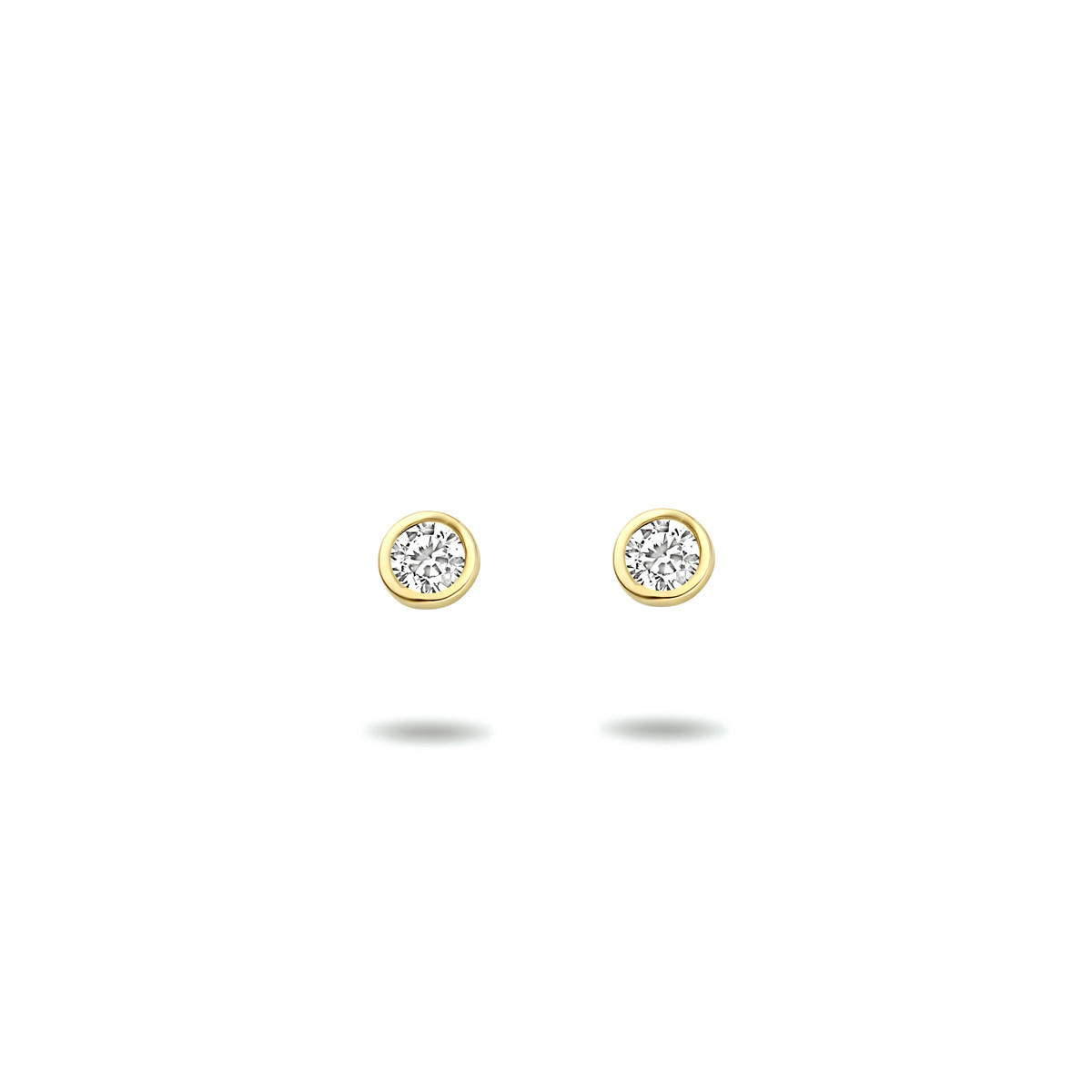 14-karaat gouden oorknopjes met zirkonia - Diameter 2.5 mm